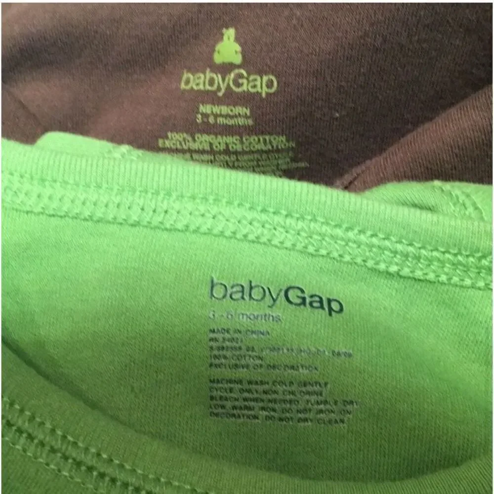 Adorable Duo: babyGap Organic Cotton Onesies - Set of 2